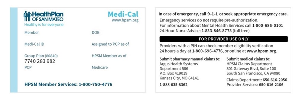 Medi-Cal ID Card